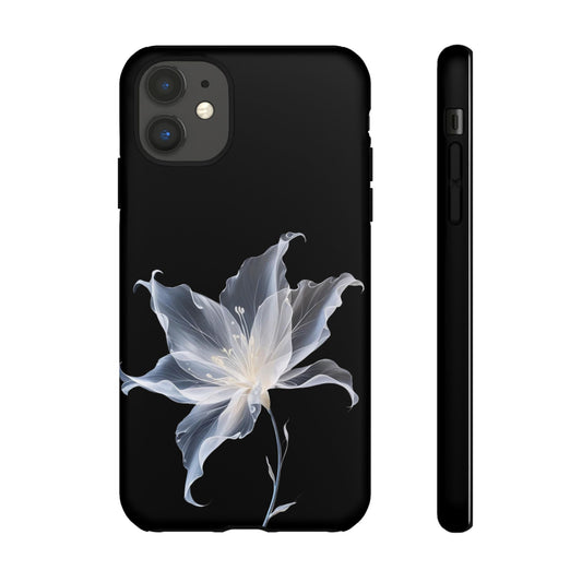 Custom Tough Protective Phone Case. Available for iPhone 8-15/X-XS, Samsung Galaxy S23-25 and Google Pixel 6-9 Trendy single flower design phone case